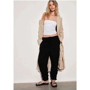 Free People New Light Parachute Trousers Size XS black